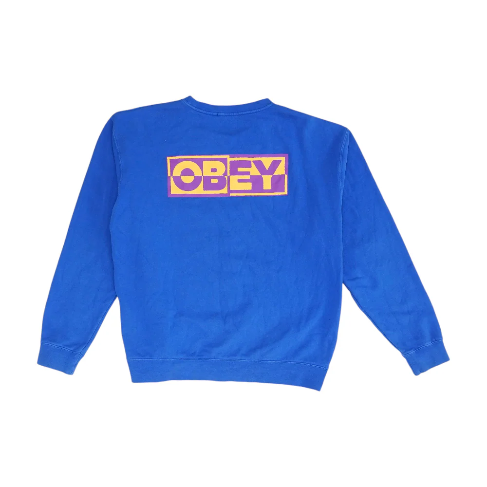 Blue Solid Sweatshirt Pullover - Image 2