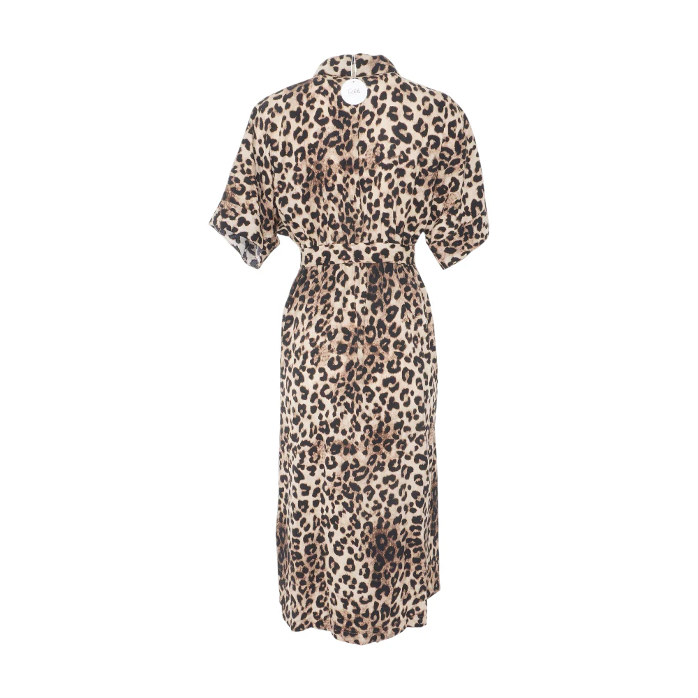 Brown Animal Print Midi Dress - Image 2