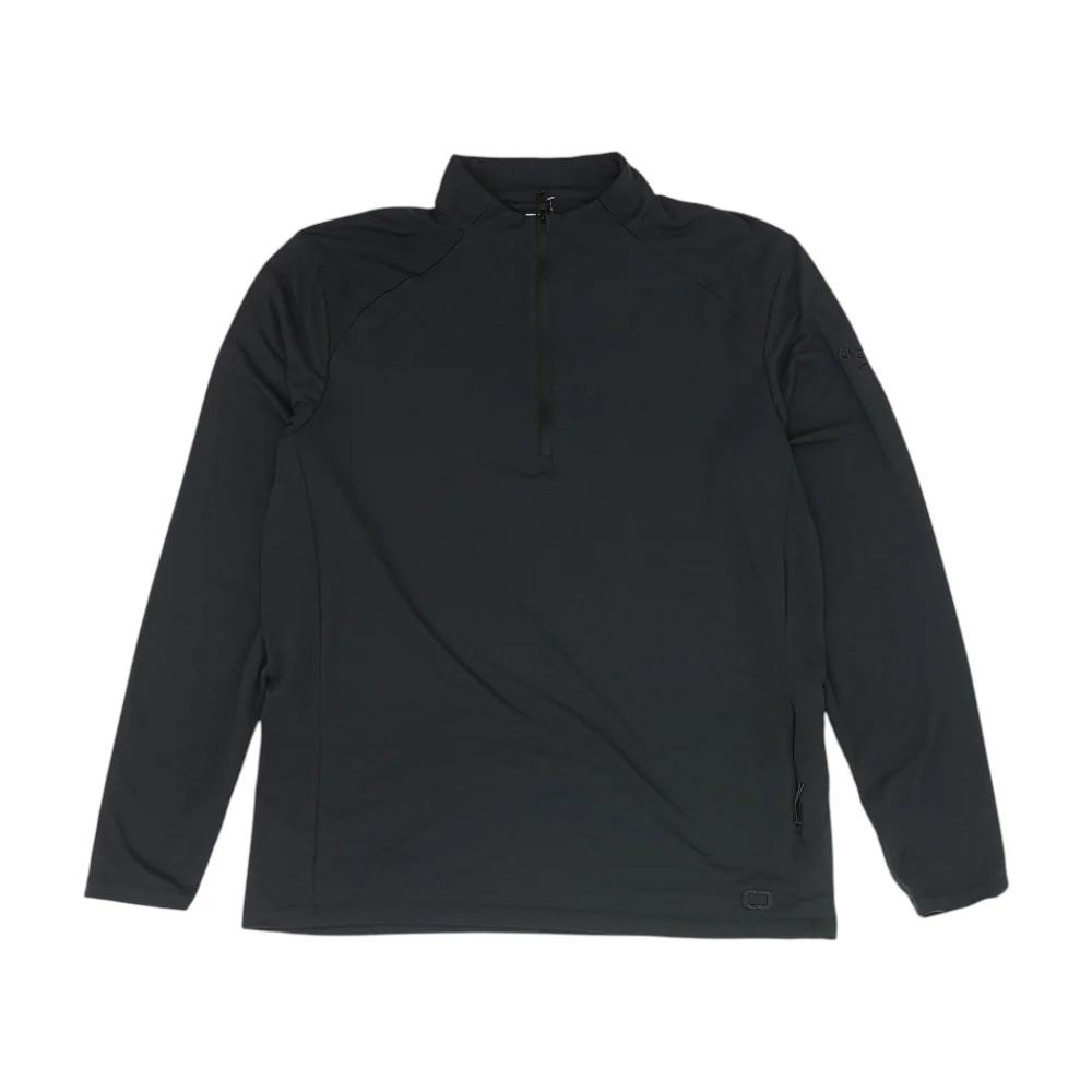 Black Solid 1/4 Zip Pullover