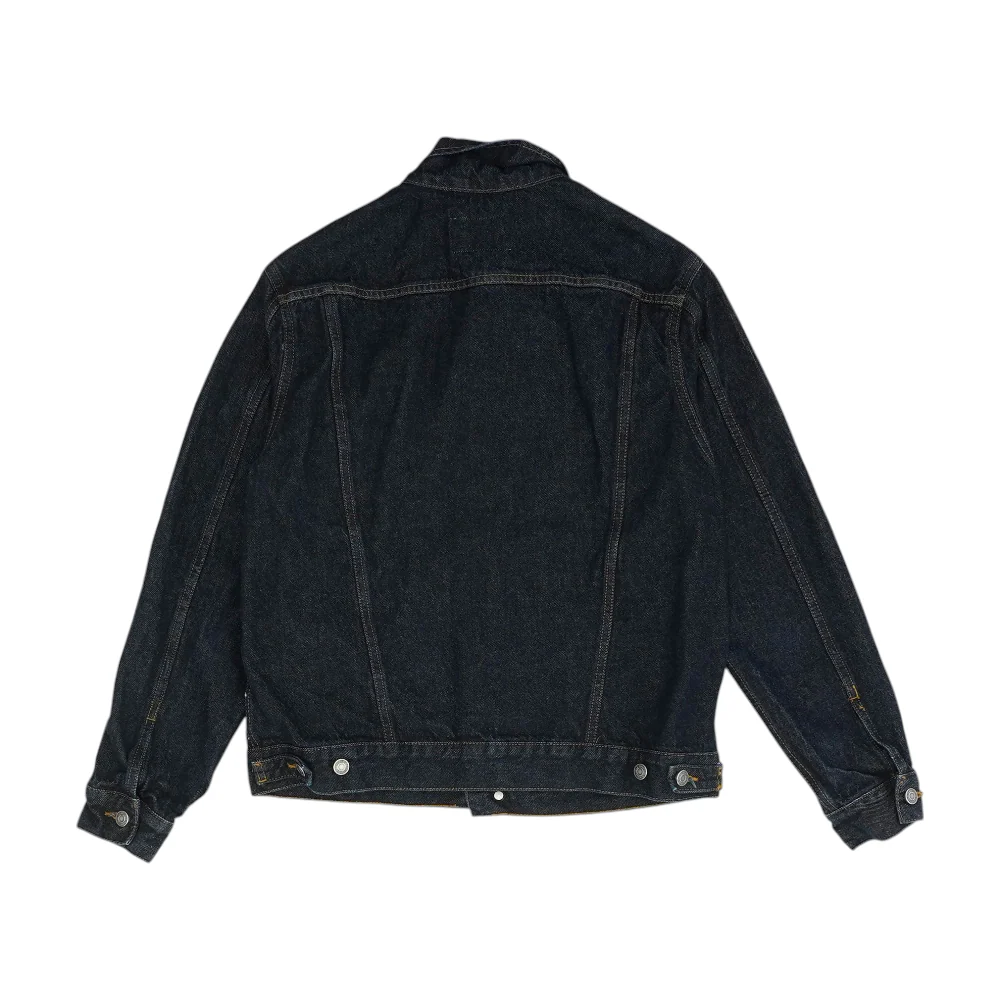 Navy Solid Denim Jacket - Image 2