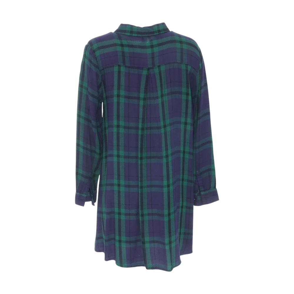 Navy Plaid Mini Dress - Image 2