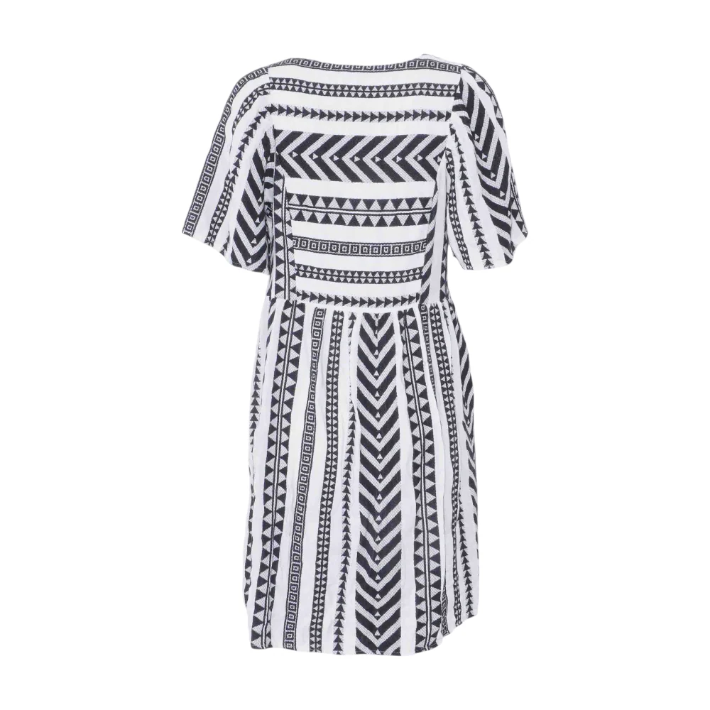 White Tall Geometric Mini Dress - Image 2