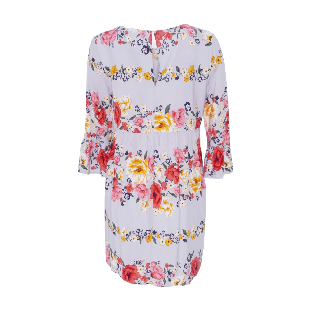 Gray Floral Mini Dress - Image 2