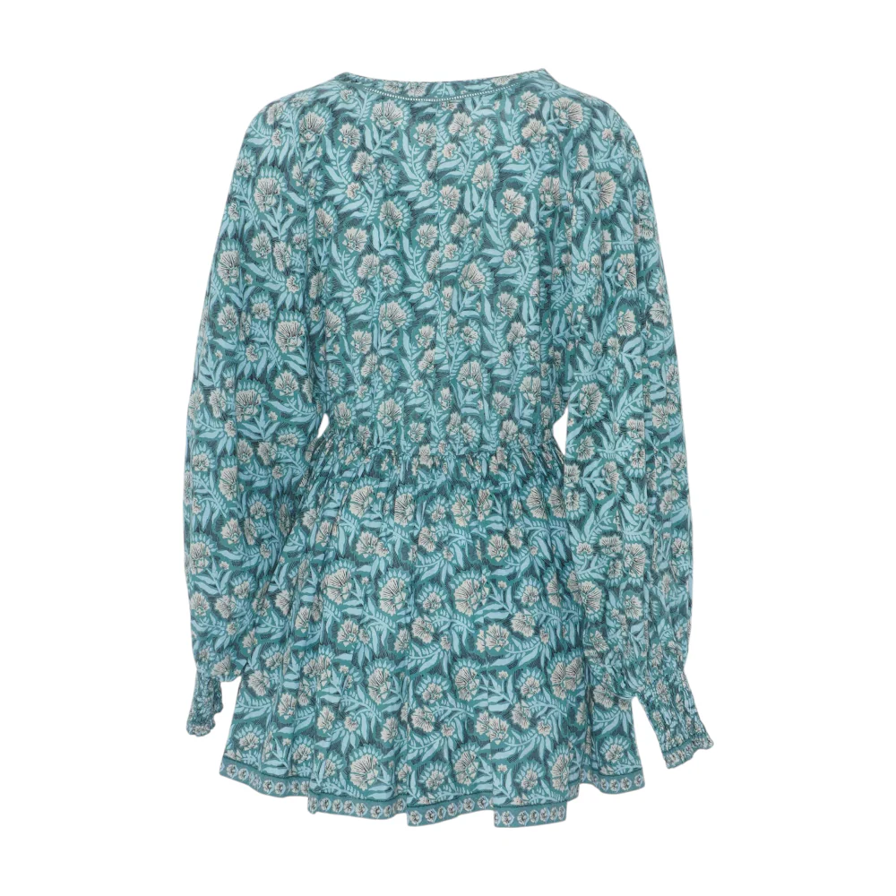 Blue Print Mini Dress - Image 2