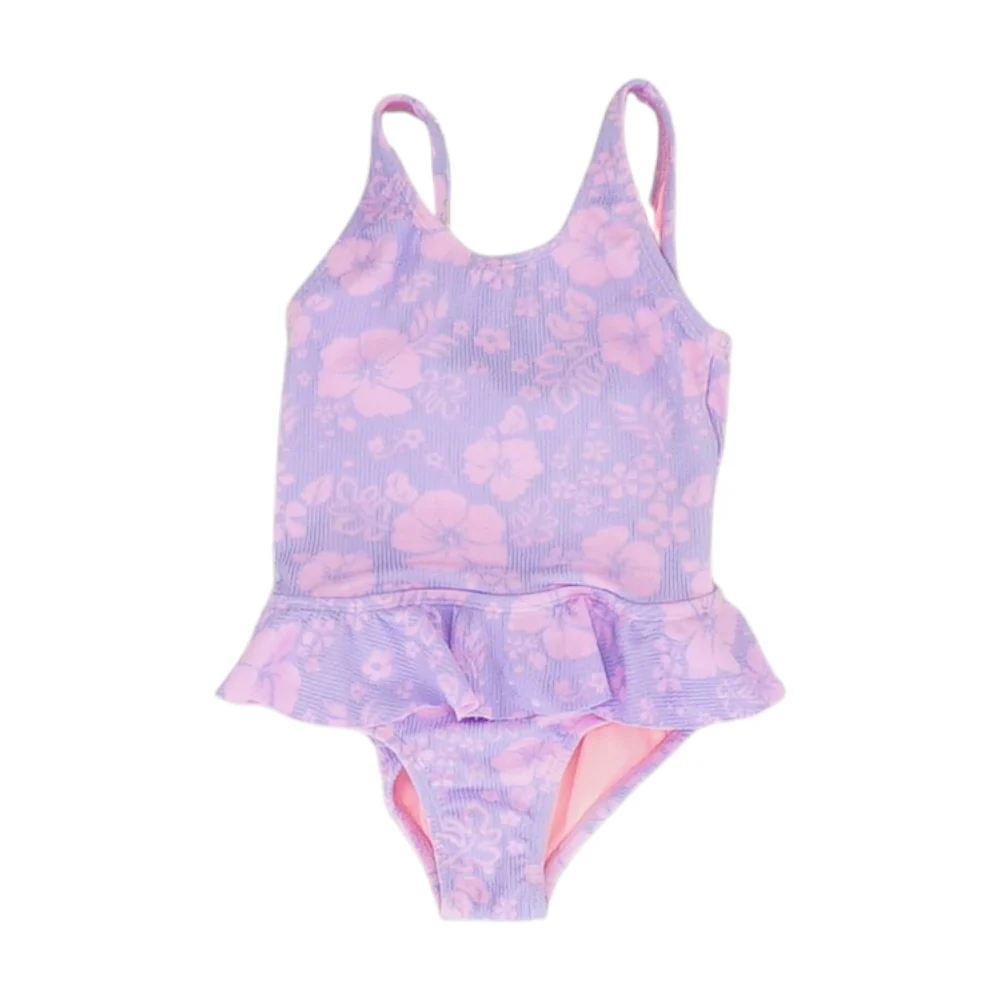 Purple Floral One-Piece