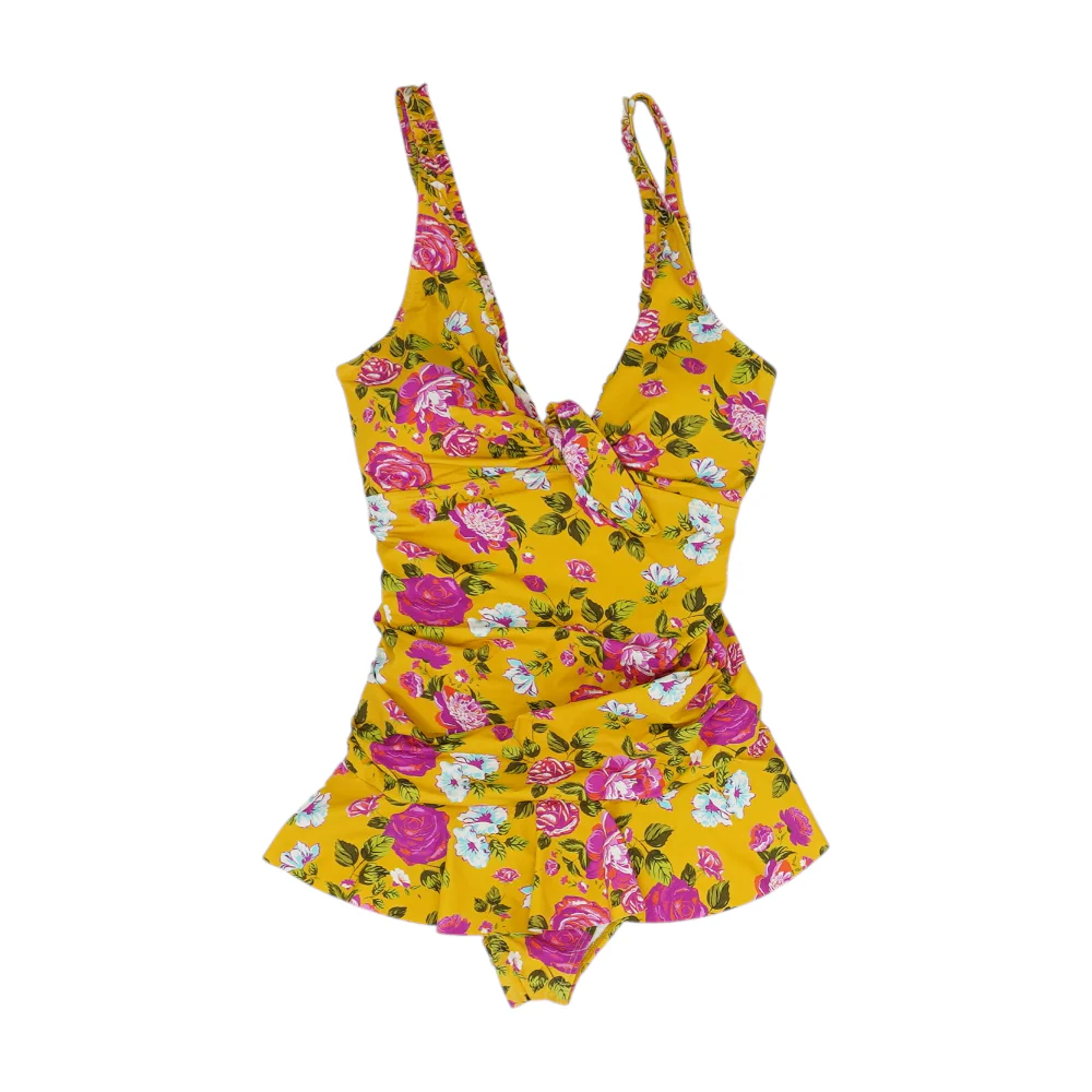 Yellow Floral One-Piece