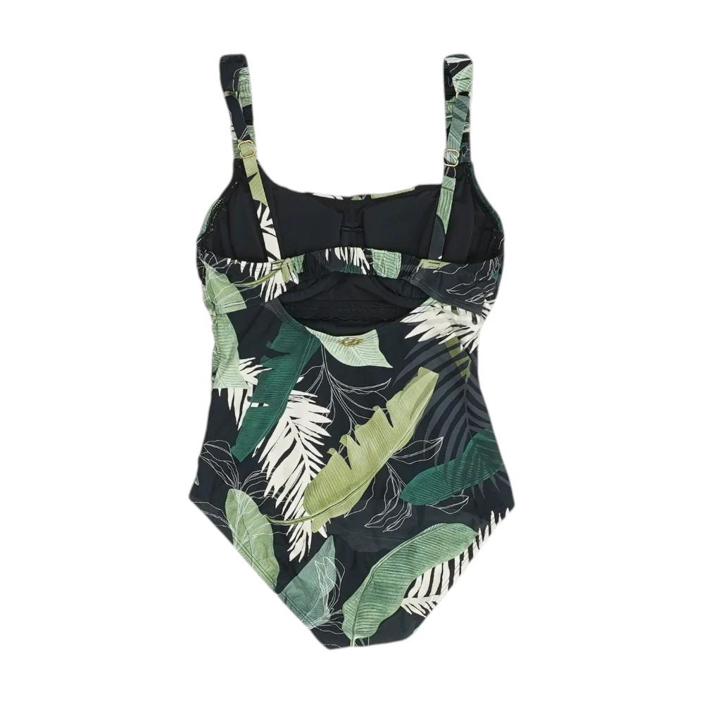 Black Tropical One-Piece - Image 2