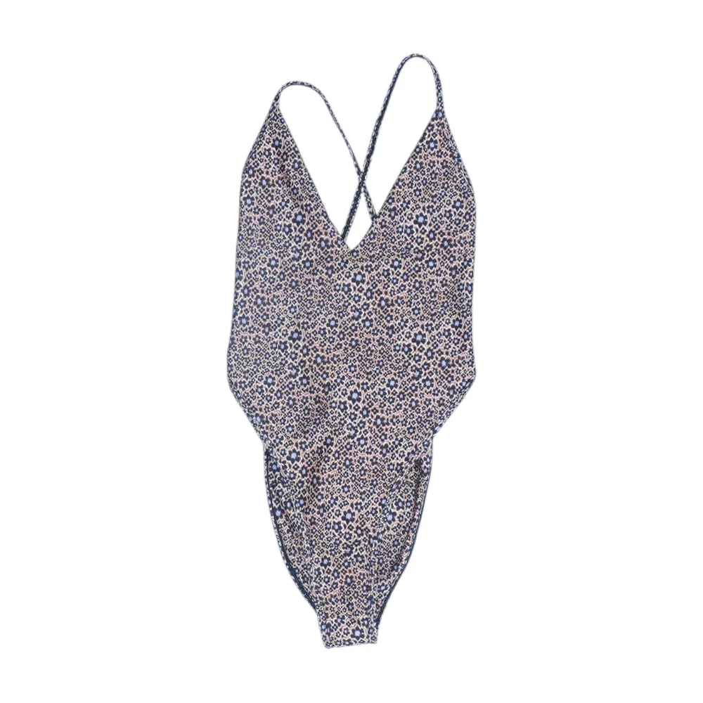 Tan Floral One-Piece
