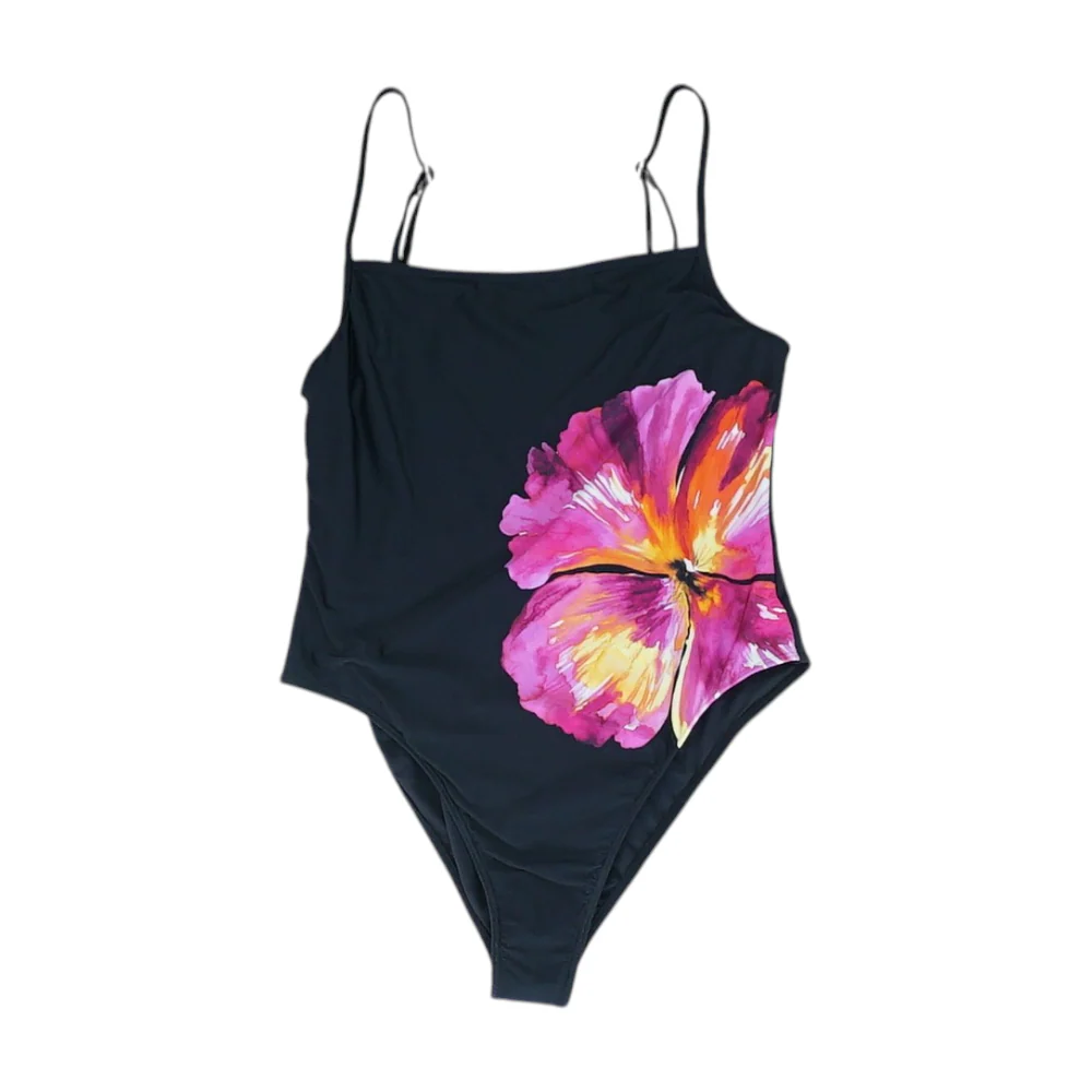 Black Floral One-Piece