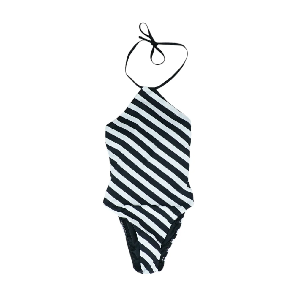 Black Striped One-Piece