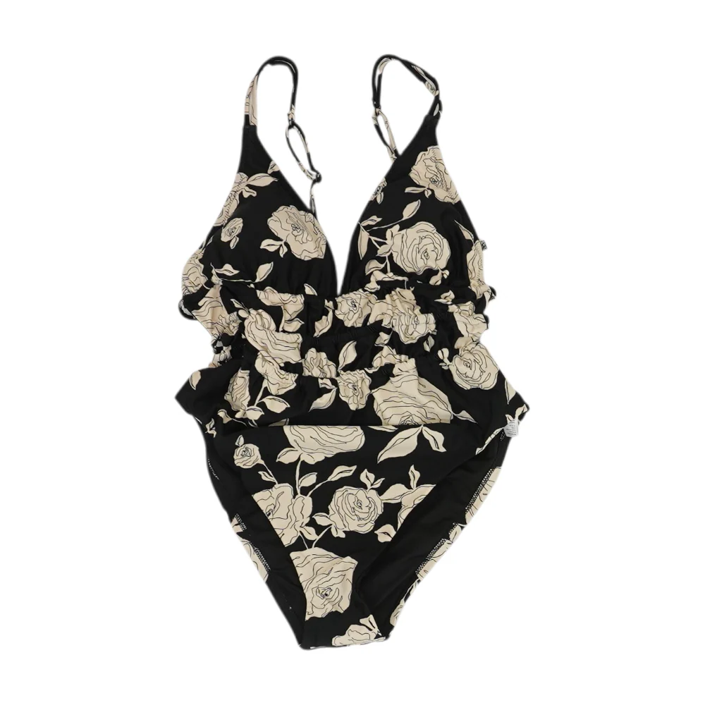 Black Floral One-Piece
