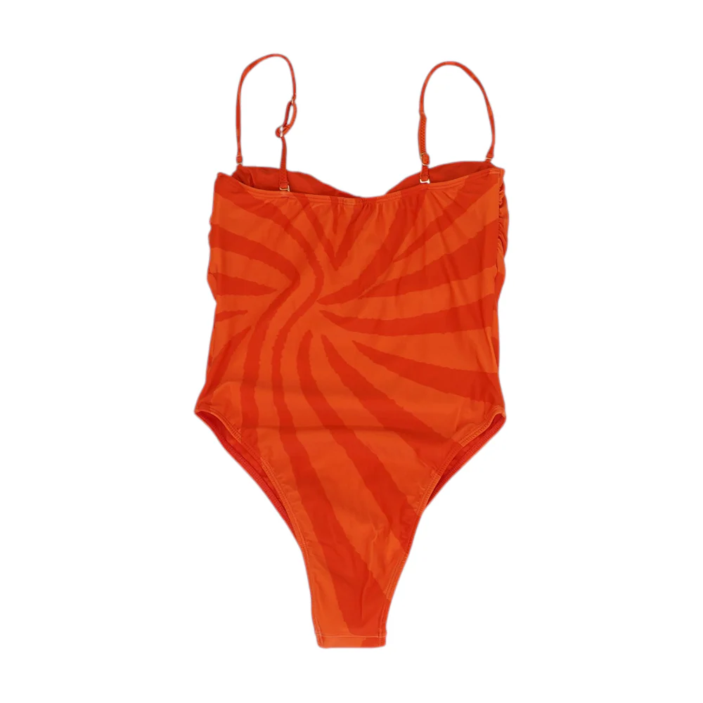 Orange Print One-Piece - Image 2