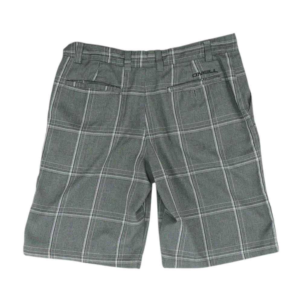 Gray Plaid Chino Shorts - Image 2