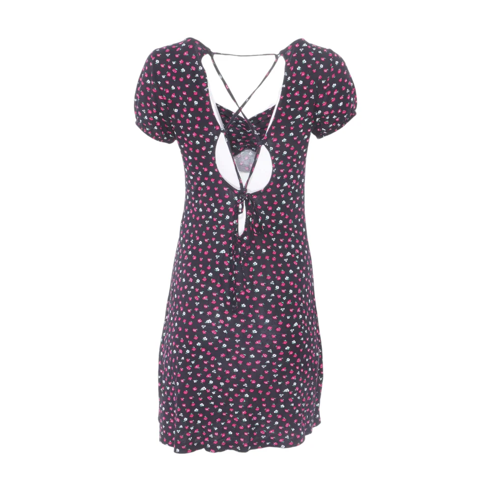 Black Floral Mini Dress - Image 2