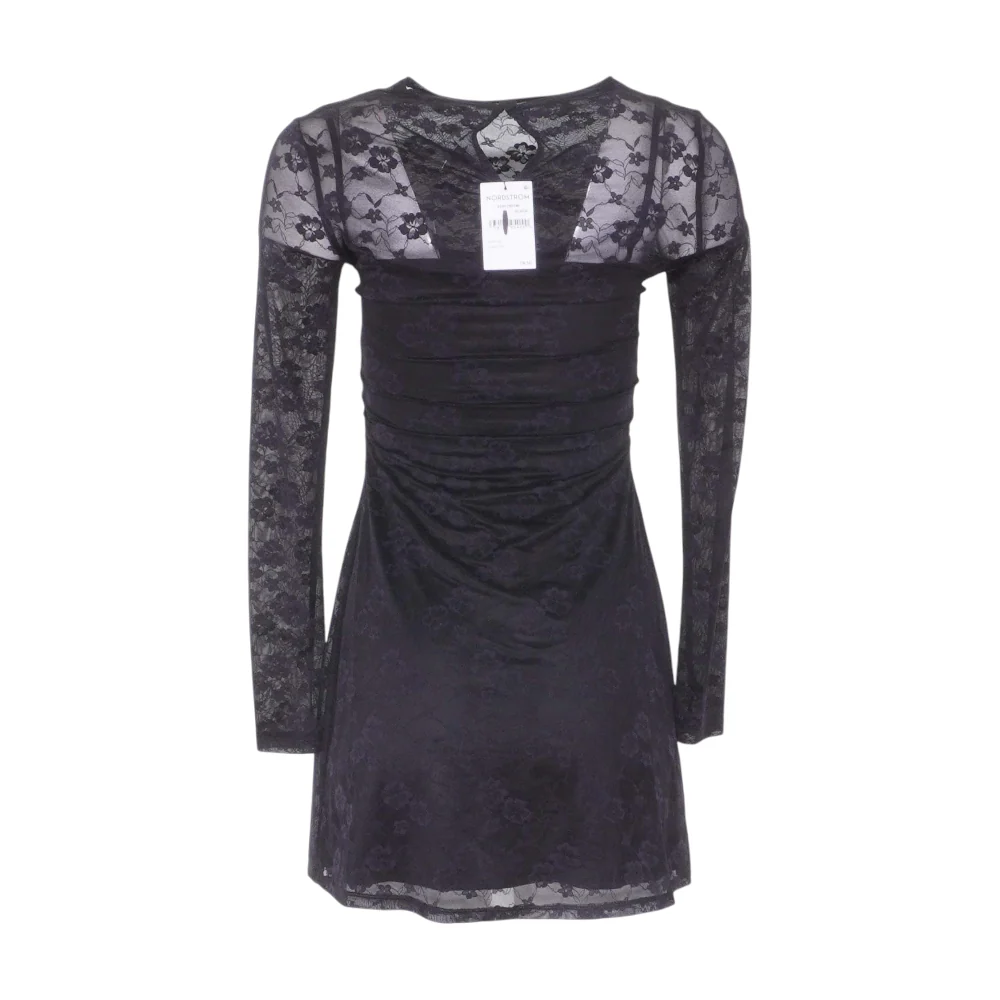Black Floral Mini Dress - Image 2