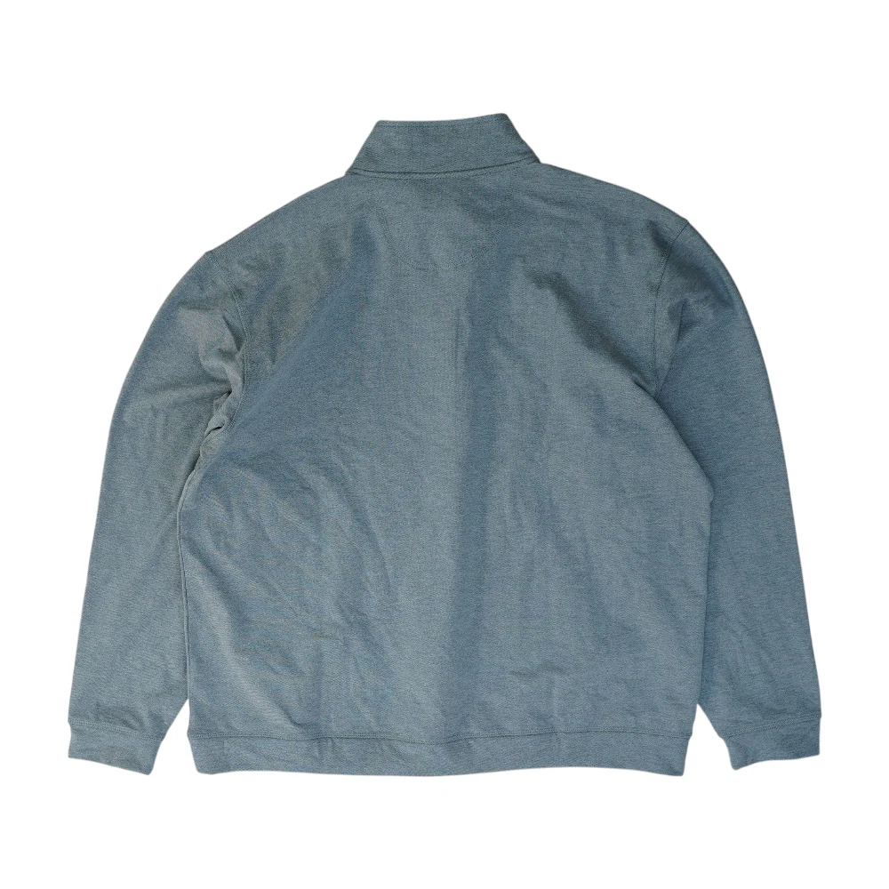 Blue Solid 1/4 Zip Pullover - Image 2