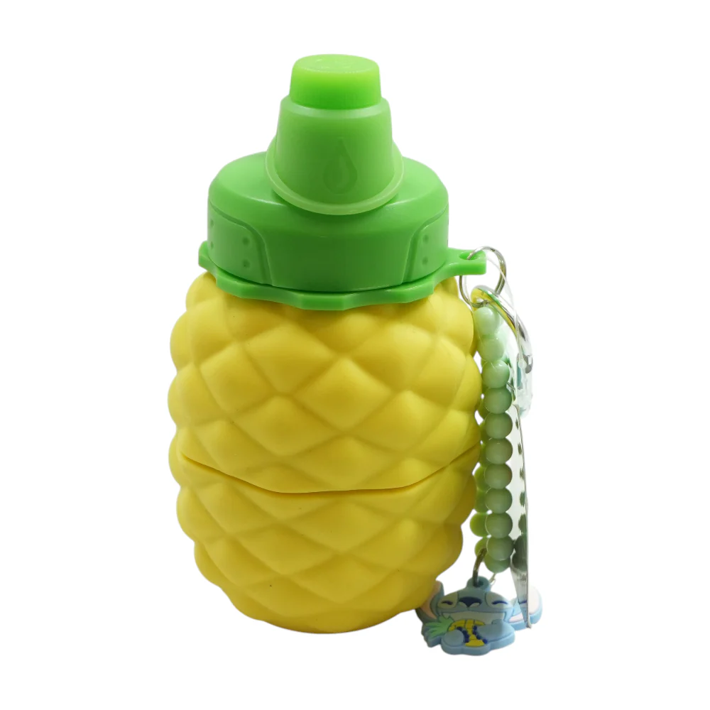 Stitch Collapsible Pineapple Charm Water Bottle