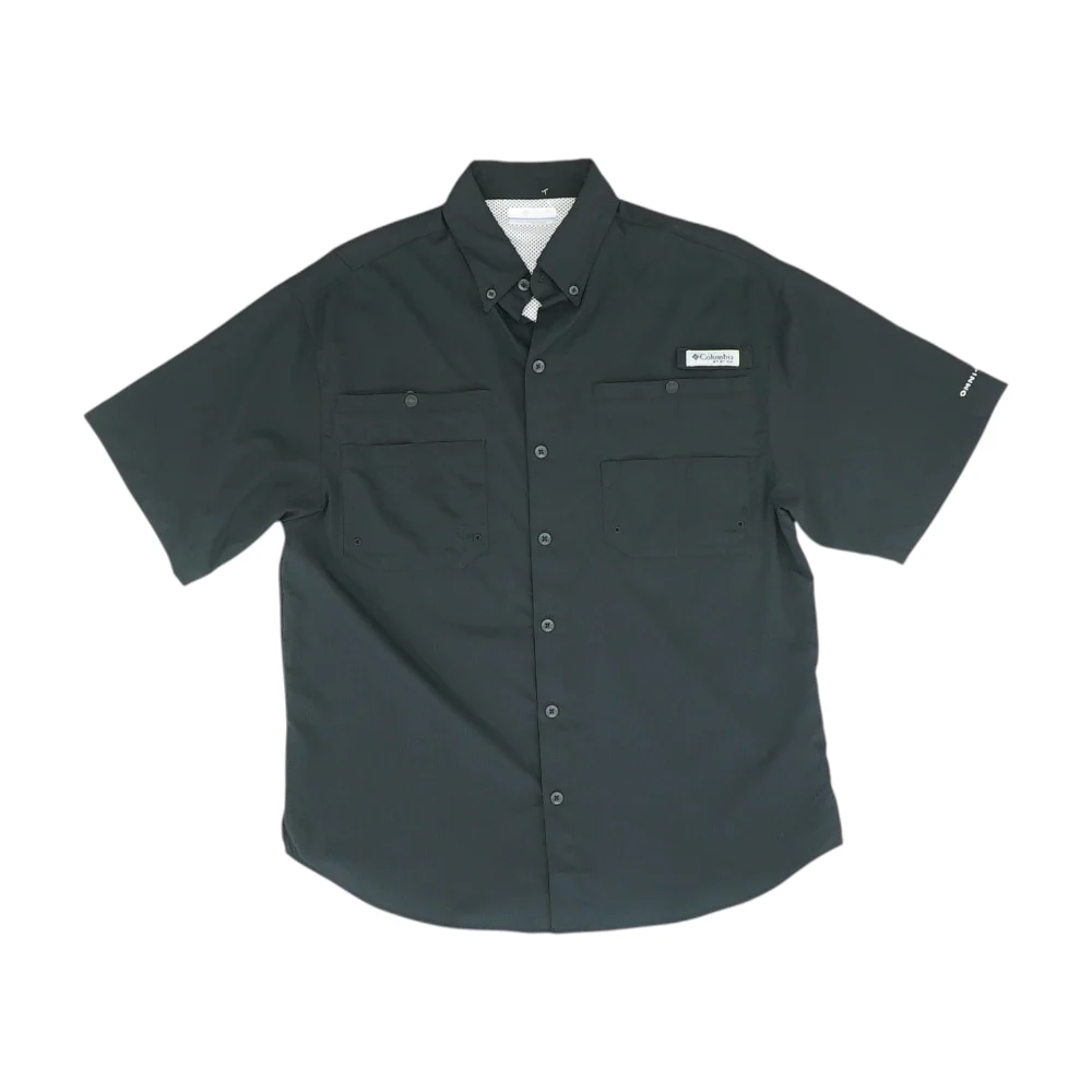 Black Solid Outdoor Button Down