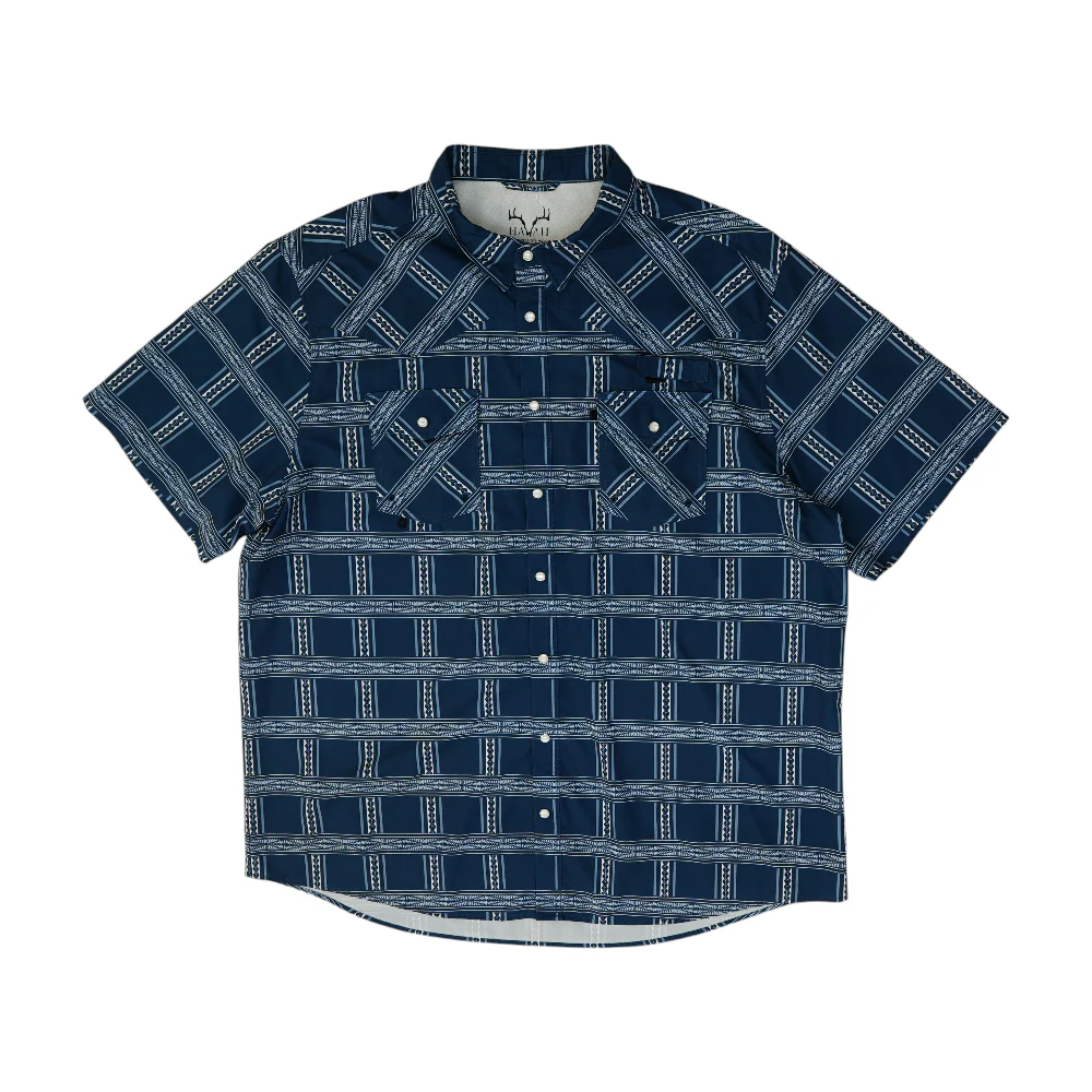 Blue Abstract Outdoor Button Down