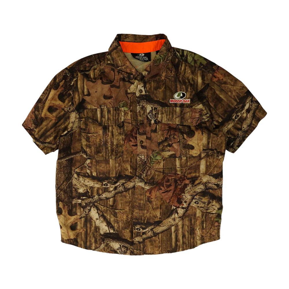 Green Camo Outdoor Button Down