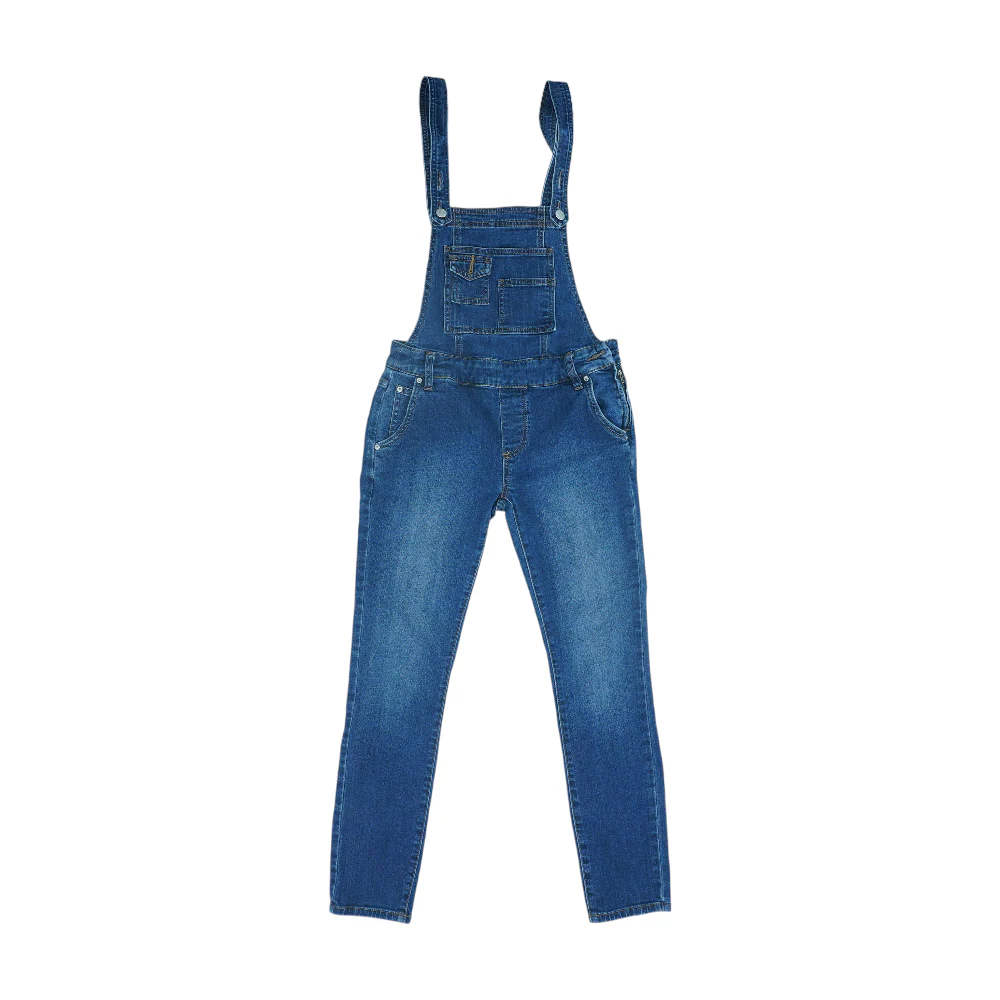 Blue Slim Overall Jeans