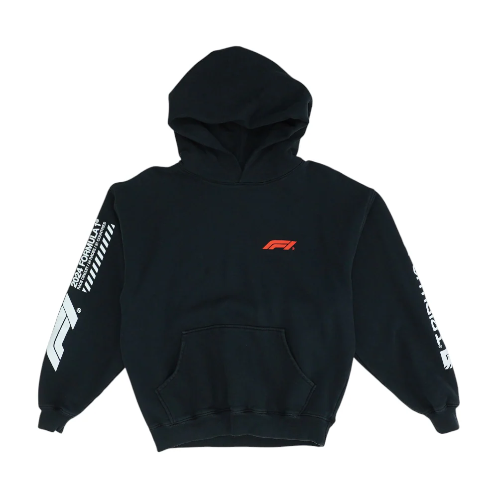 Black Graphic Hoodie Pullover