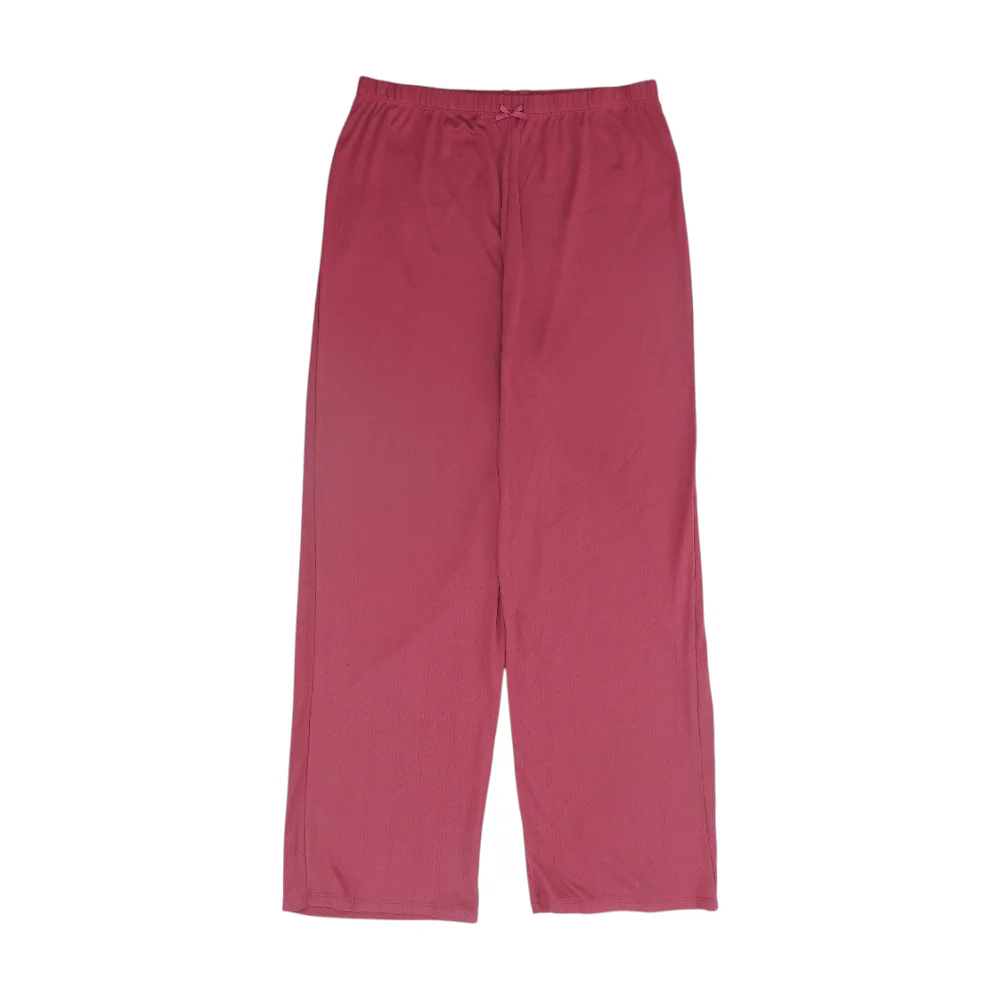 Pink Solid Pajama Bottom