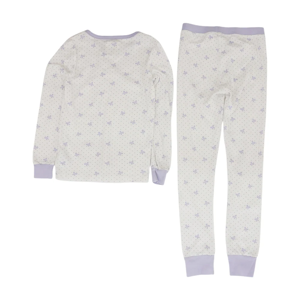 White Polka Dot Pajama Set - Image 2