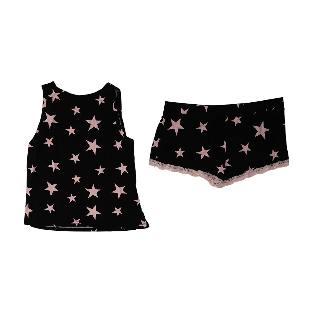 Black Print Pajama Set - Image 2