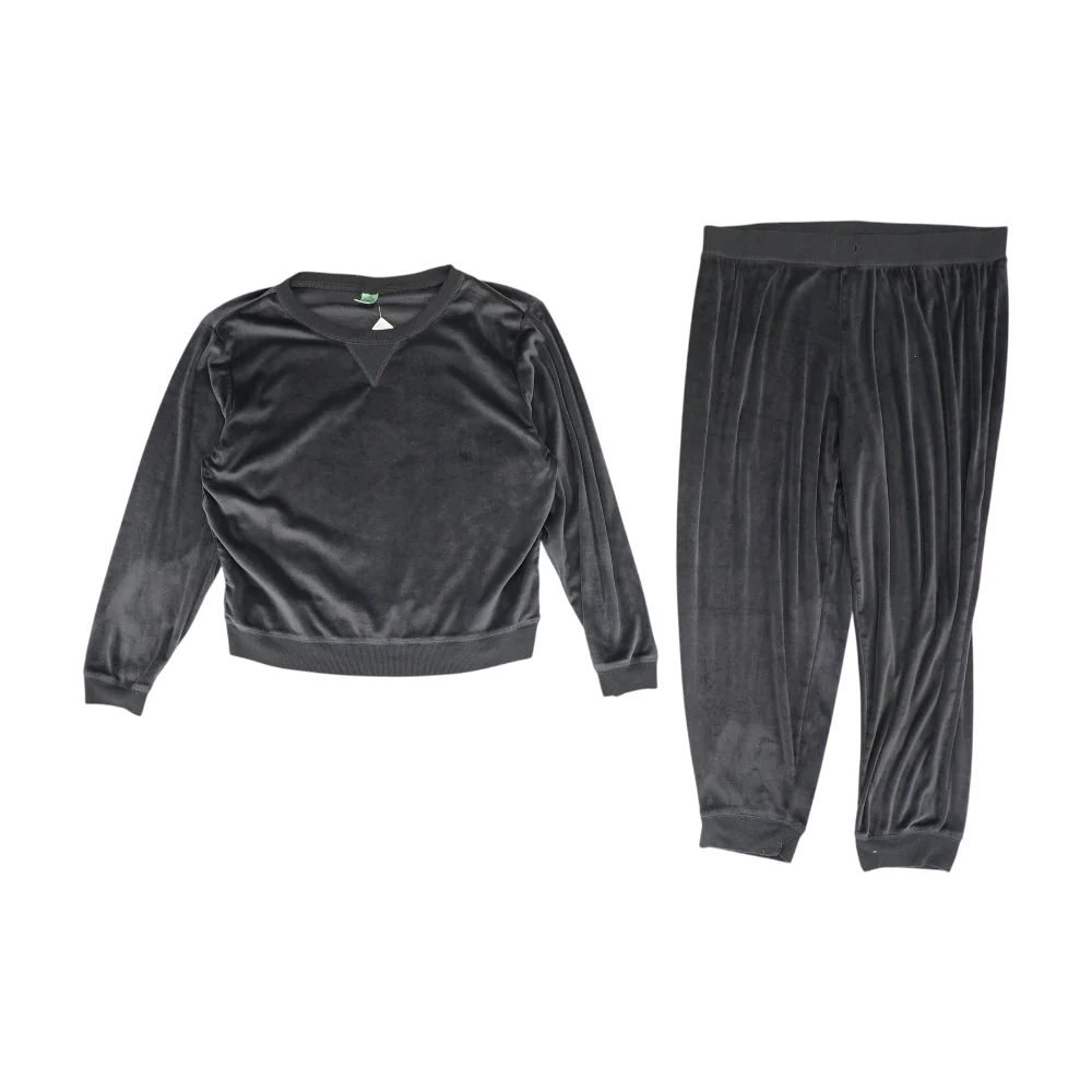 Gray Solid Pajama Set