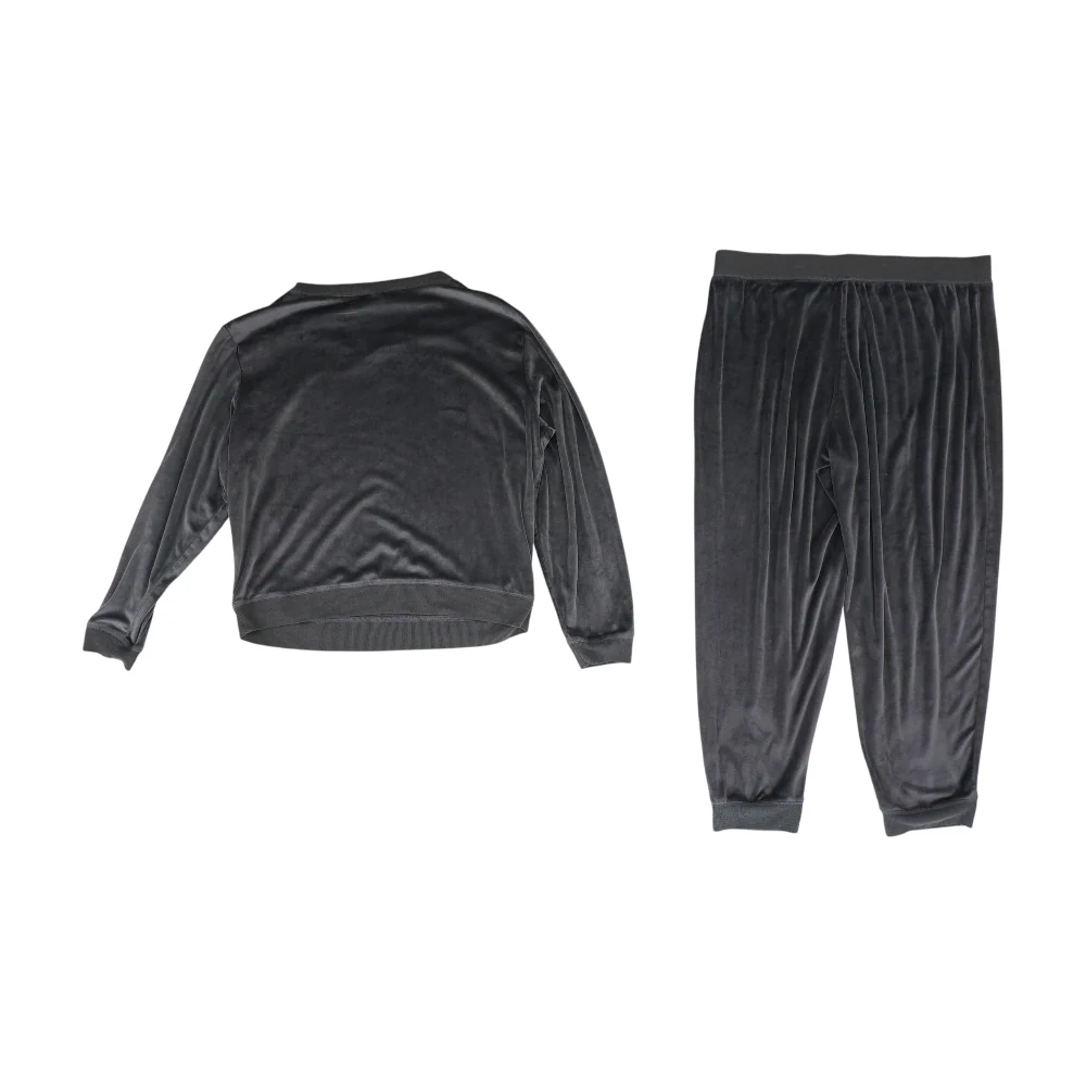 Gray Solid Pajama Set - Image 2