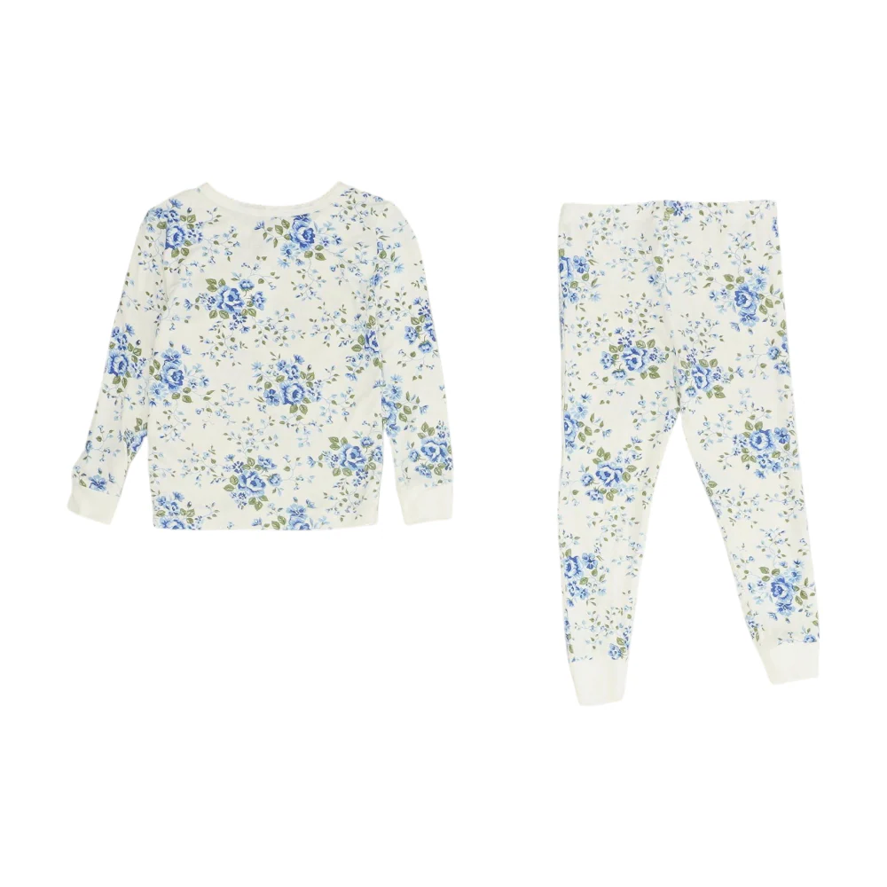 White Floral Pajama Set - Image 2