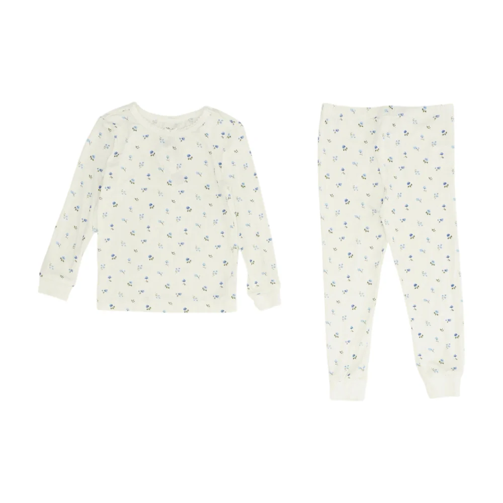White Floral Pajama Set
