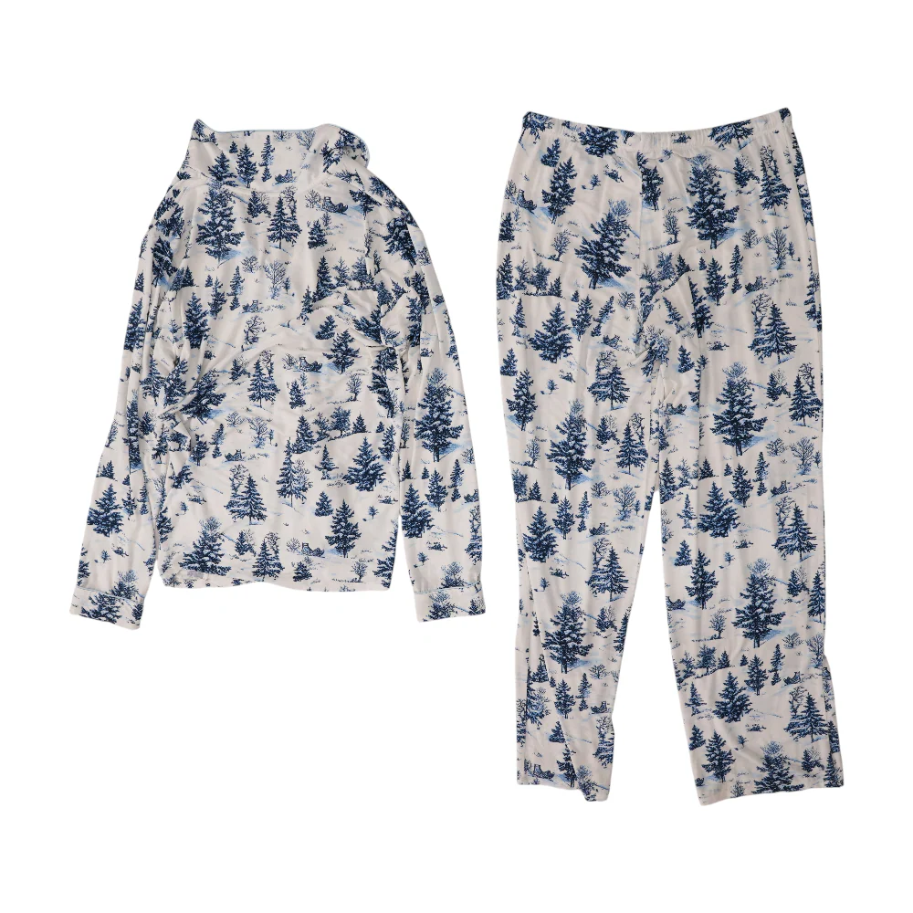 White Print Pajama Set - Image 2