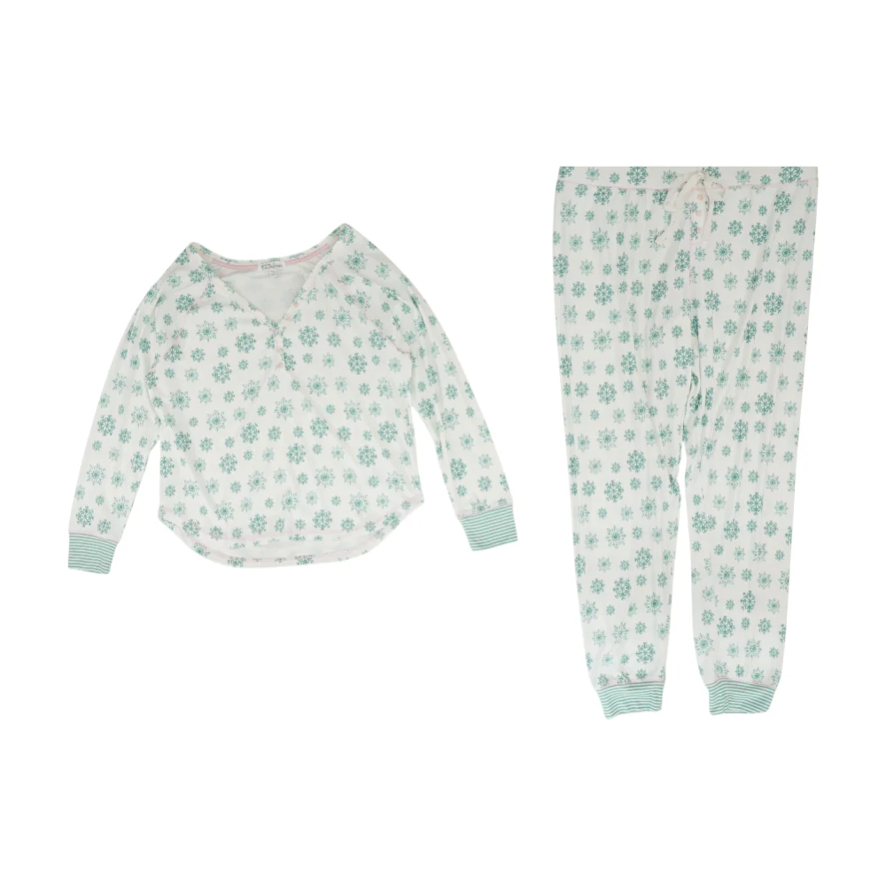 White Print Pajama Set