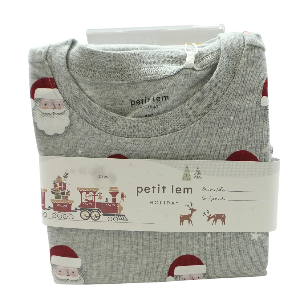Gray Print Pajama Set