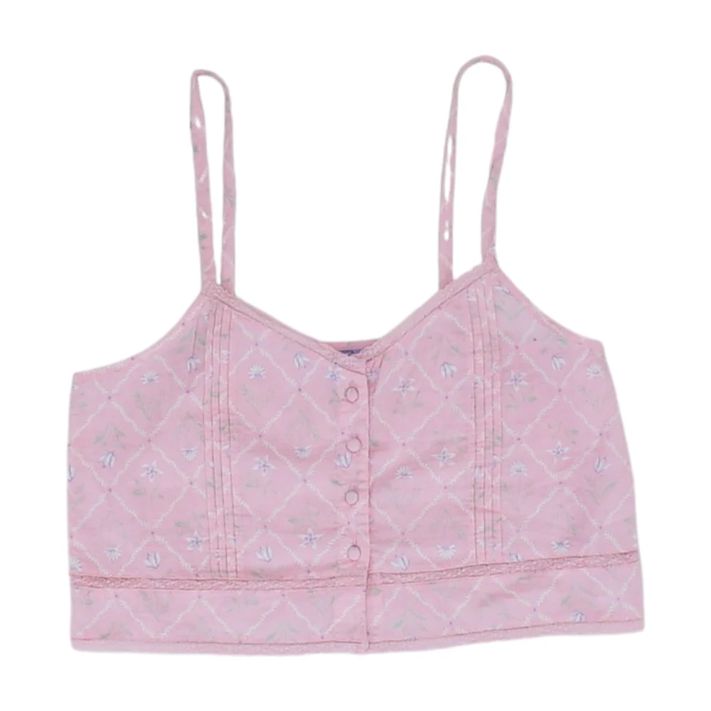 Pink Floral Pajama Top