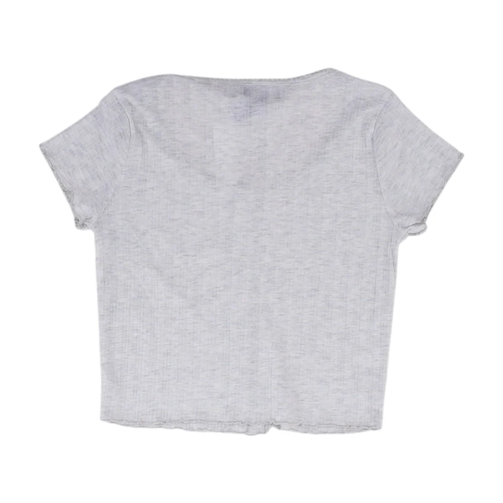 Gray Solid Pajama Top - Image 2