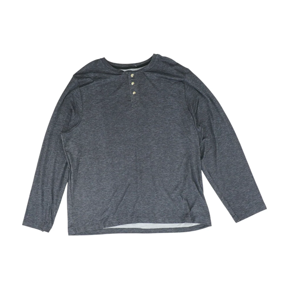 Gray Solid Pajama Top