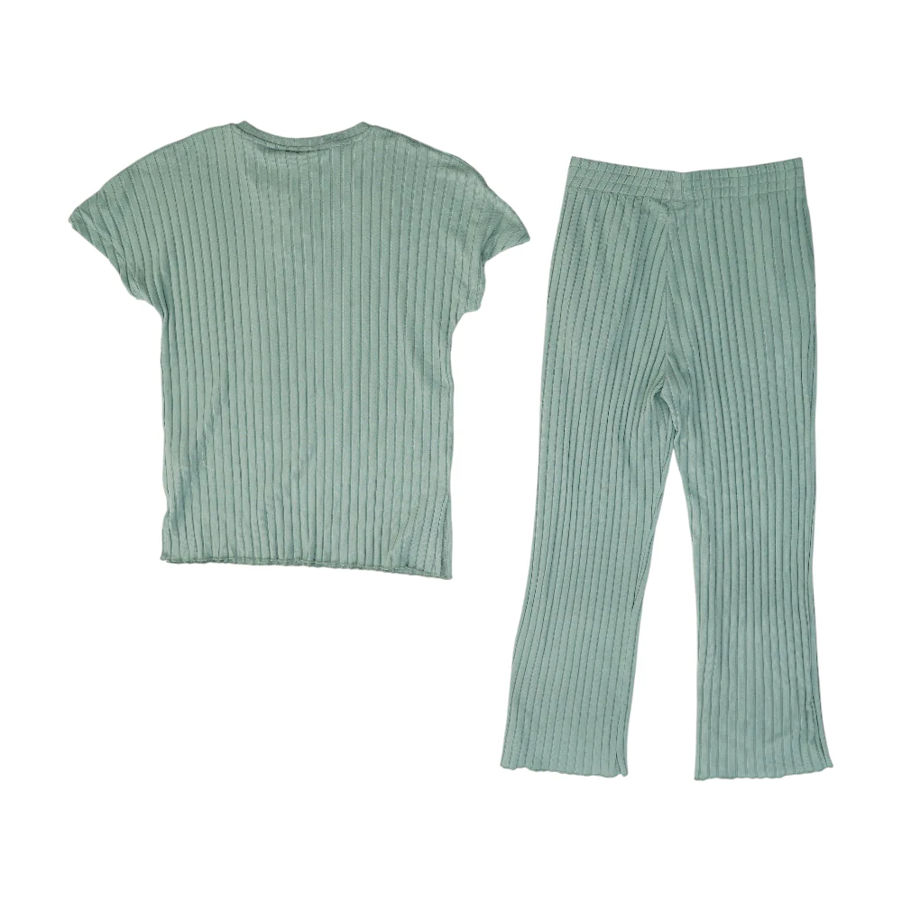 Green Solid Pant Set - Image 2