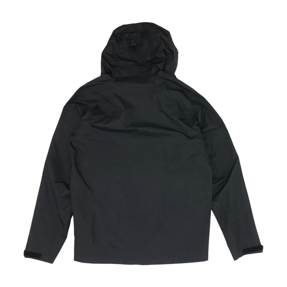 Black Solid Rain Jacket - Image 2