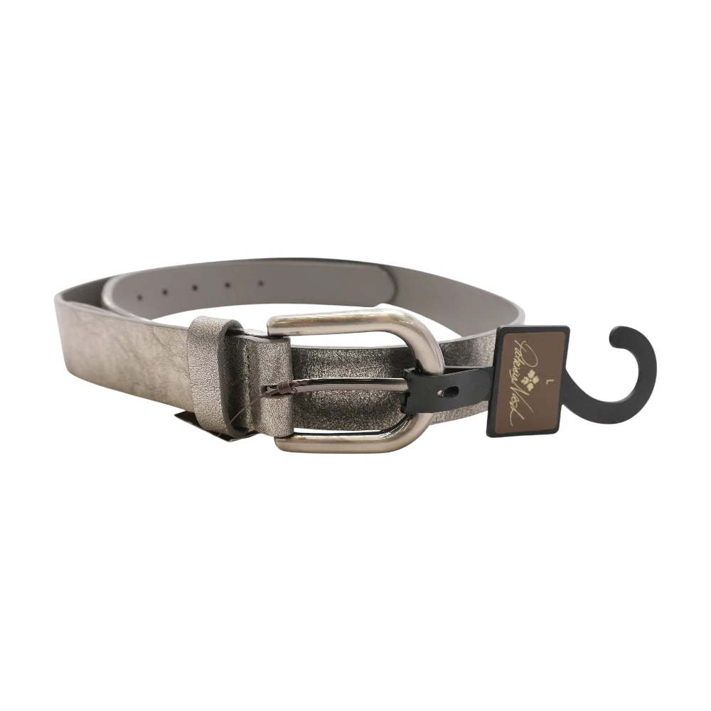Silver Leather Belt
