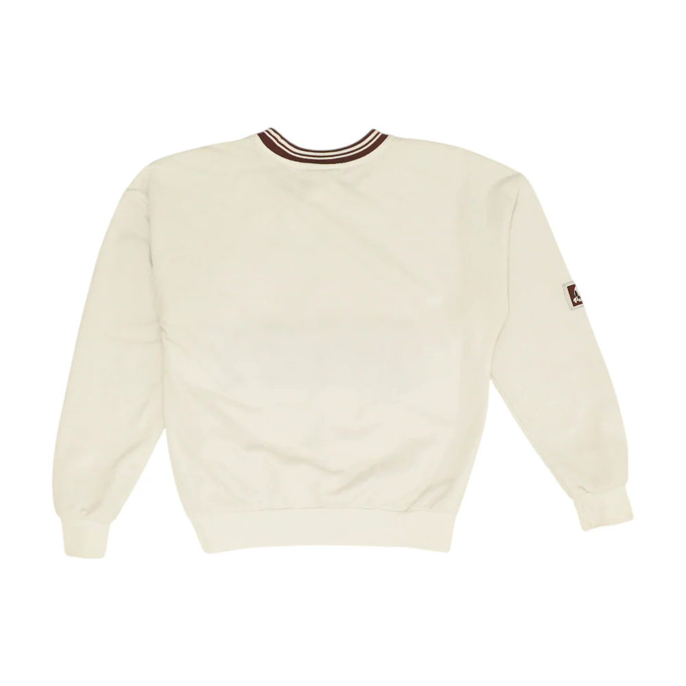 White Solid Sweatshirt Pullover - Image 2