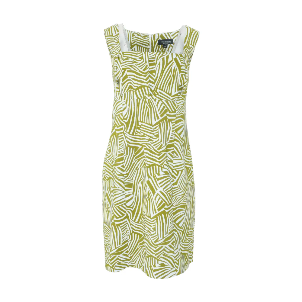 Green Print Mini Dress