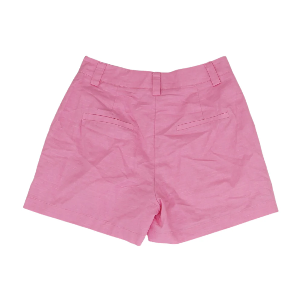 Pink Solid Chino Shorts - Image 2