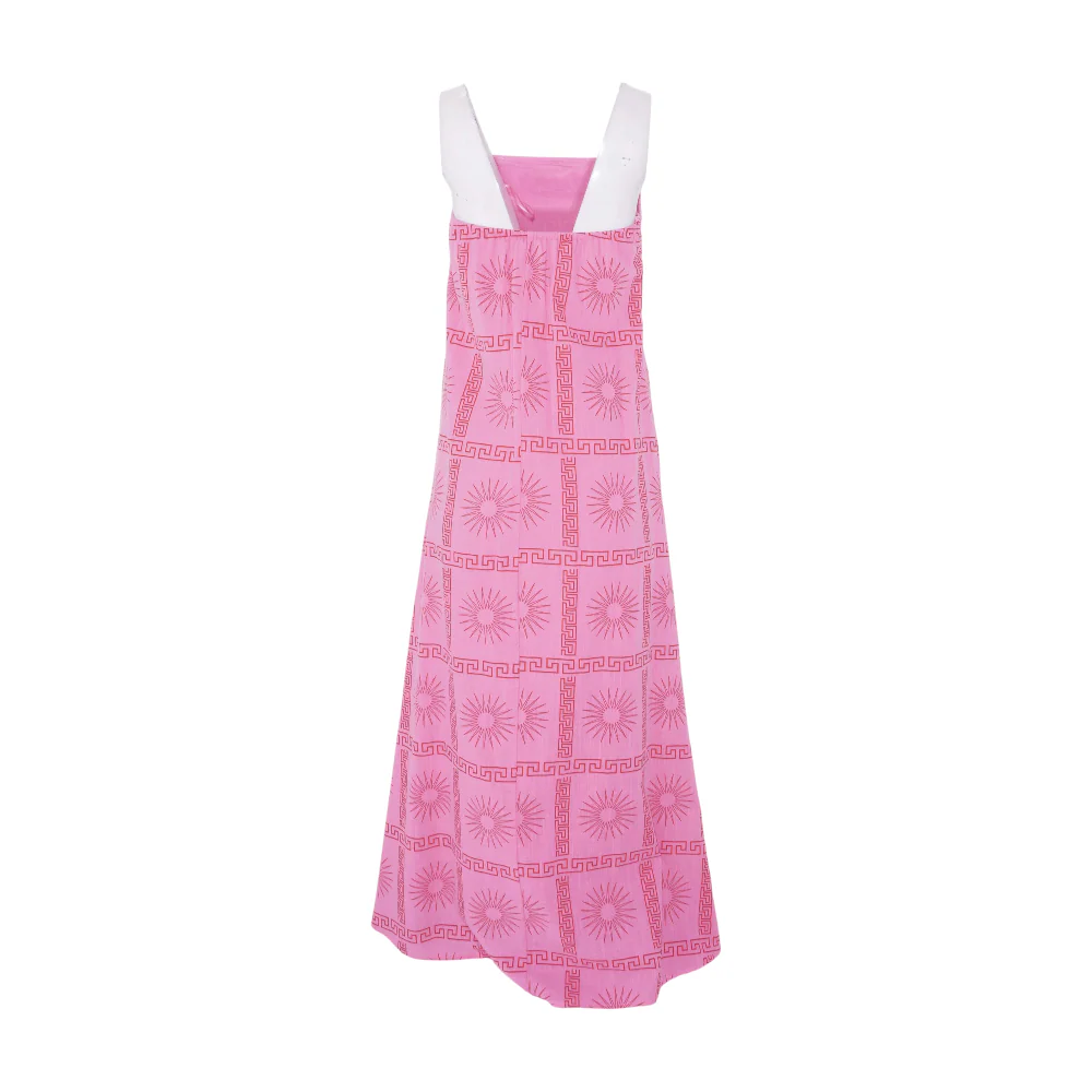 Pink Print Midi Dress - Image 2