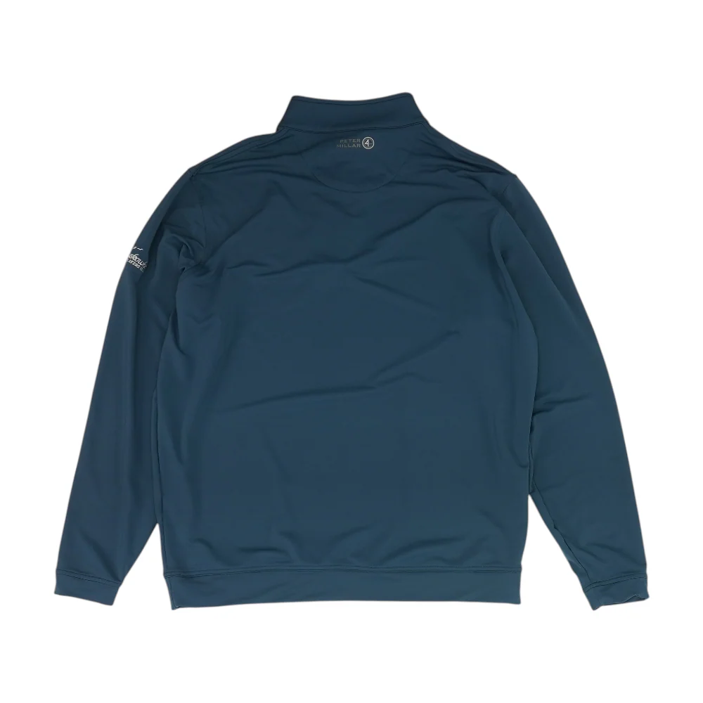 Blue Solid 1/4 Zip Pullover - Image 2