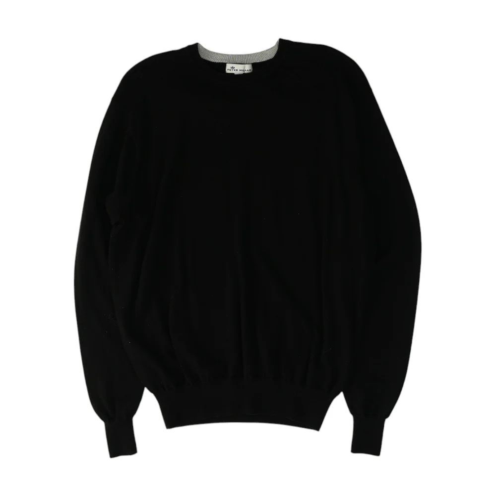 Black Solid Pullover Sweater