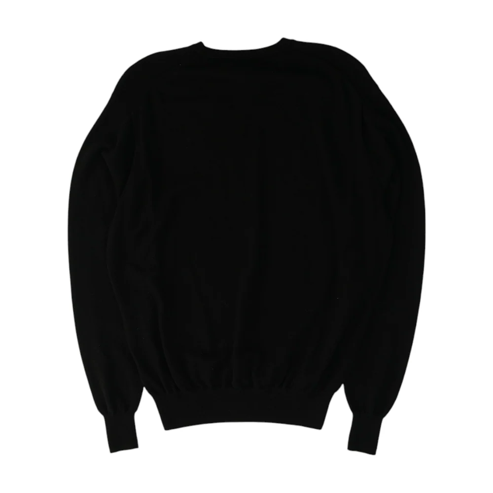 Black Solid Pullover Sweater - Image 2