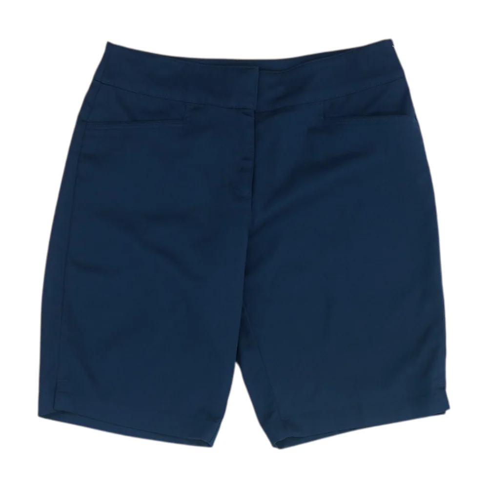 Blue Solid Chino Shorts